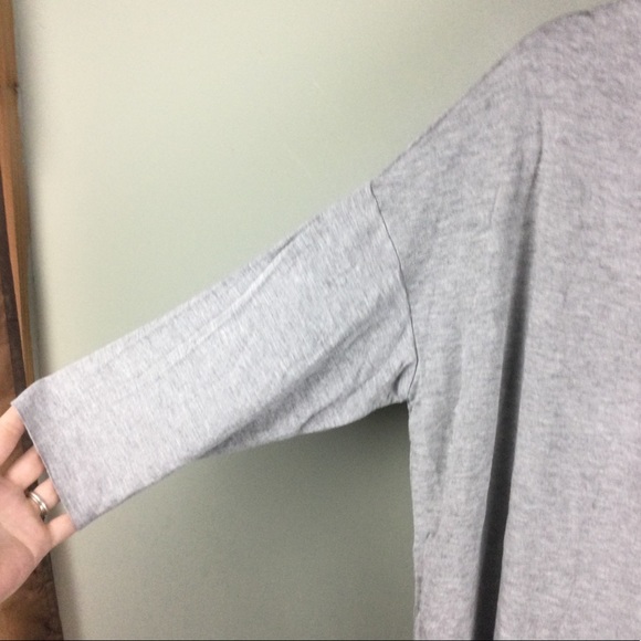 NWT Bailey/44 Sarah Dropped Shoulder Raw Trim 3/4 Sleeve Jersey Top Size Large - Picture 9 of 11